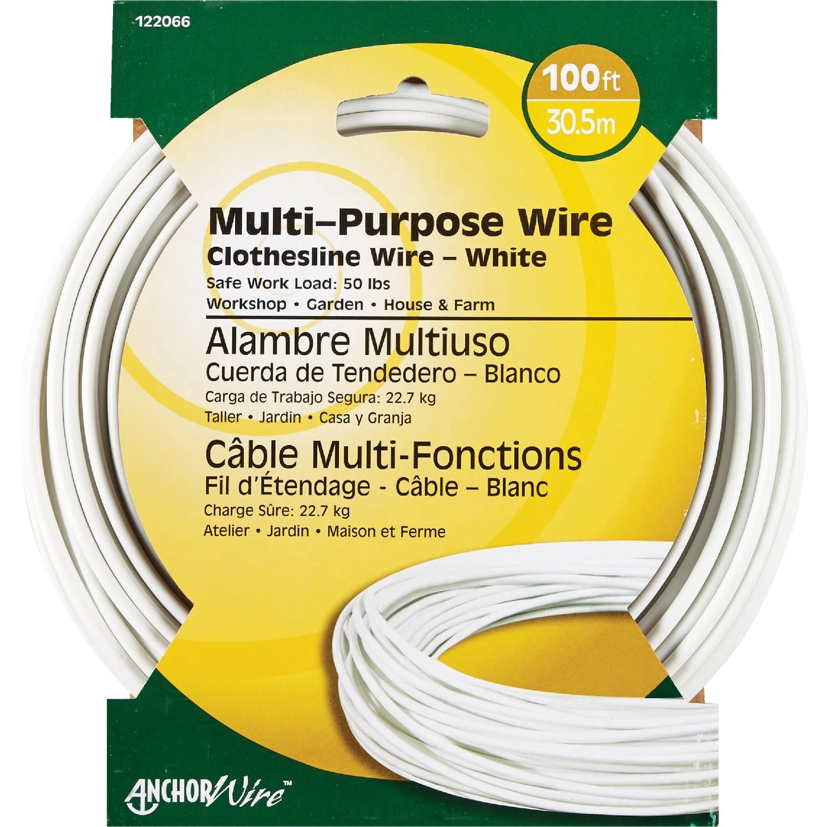 100 Ft. #5 Plastic Coated Multi-purpose Clothesline