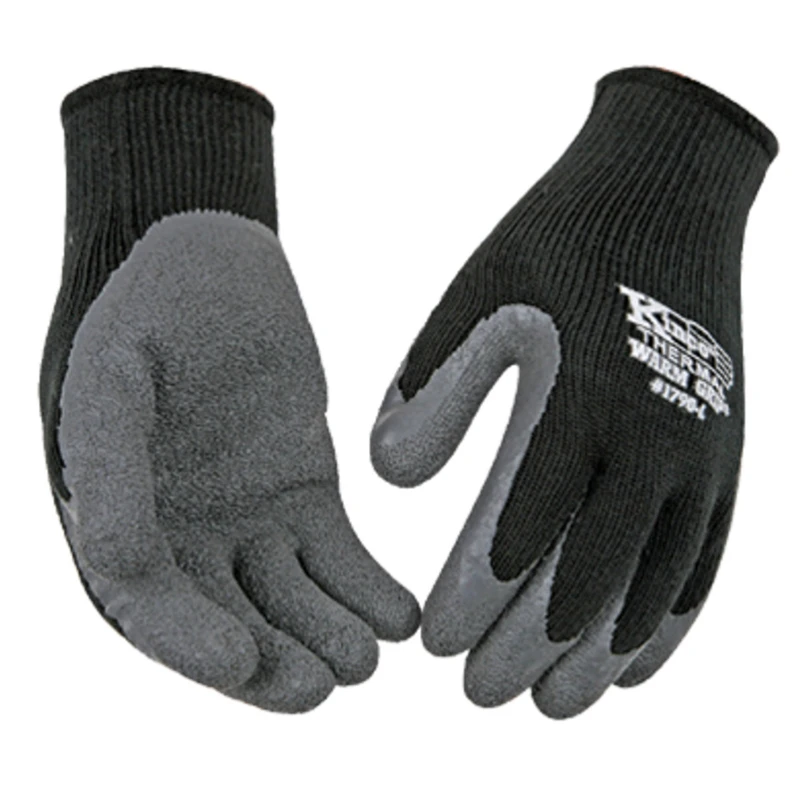 Warm Grip S Latex Coated Thermal Black Dipped Gloves - Model 1790-s