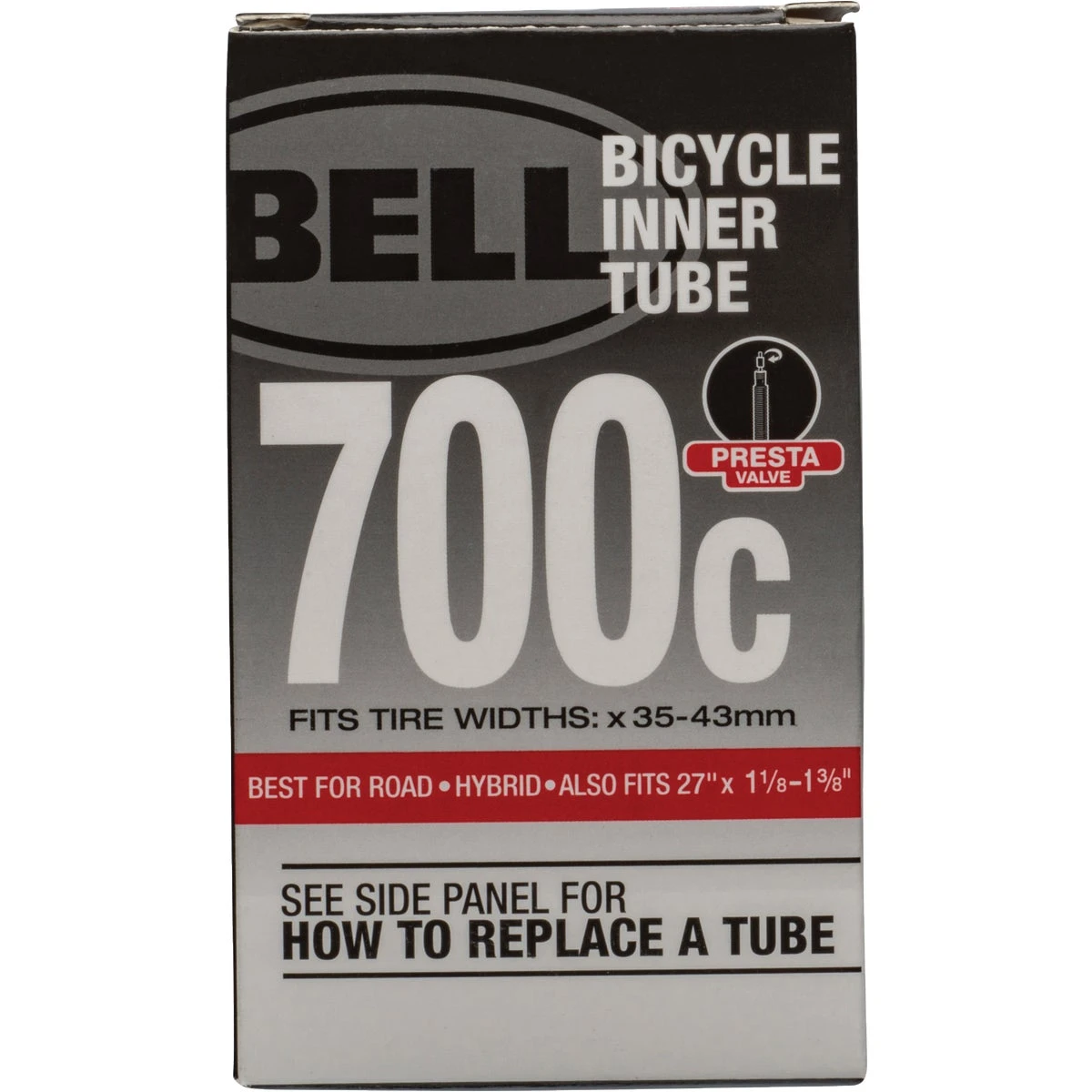 Bicycle Inner Tube Fits 700C by 35 to 43 Centimeter Tires