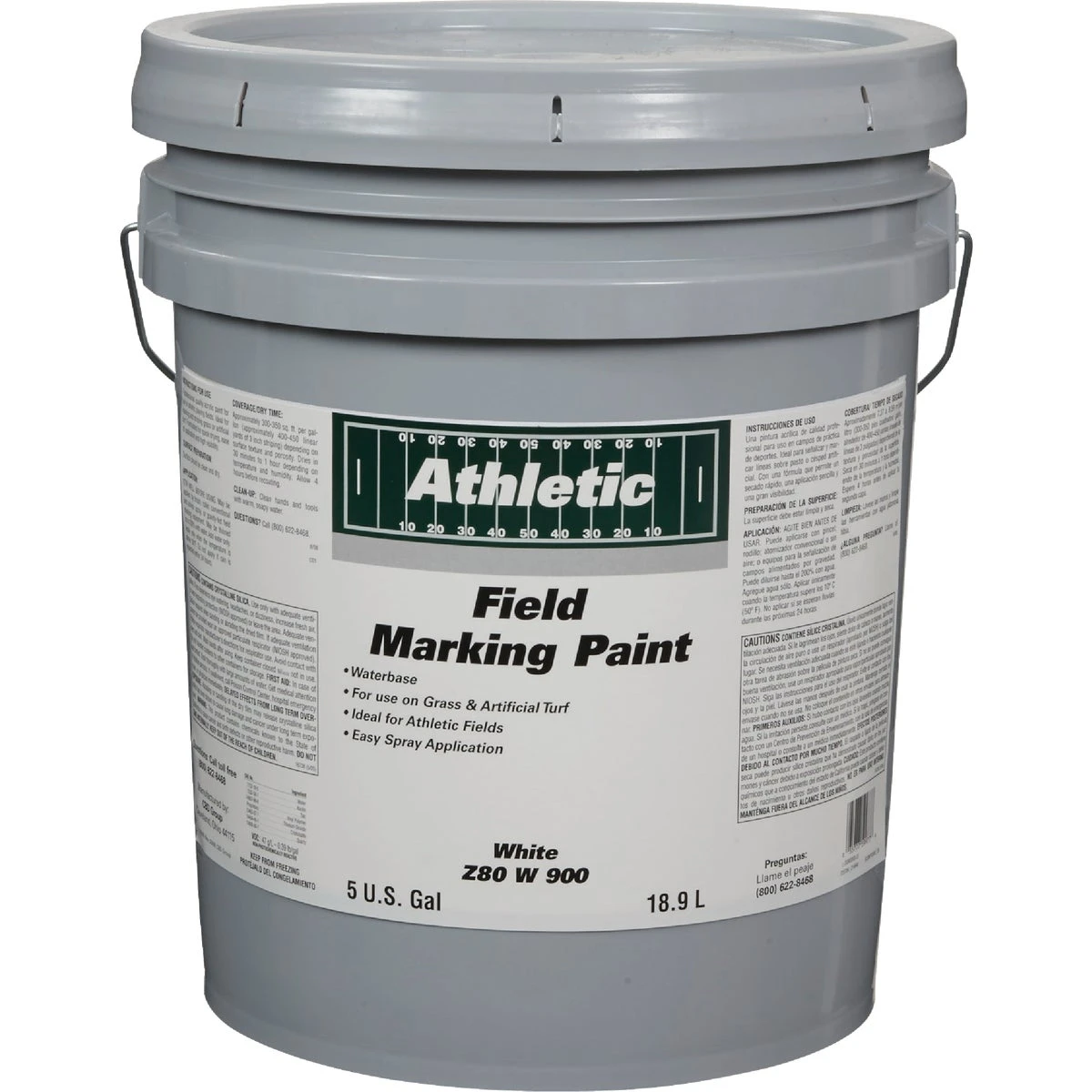 White 5 Gallon Acrylic Flat For Athletic Fields