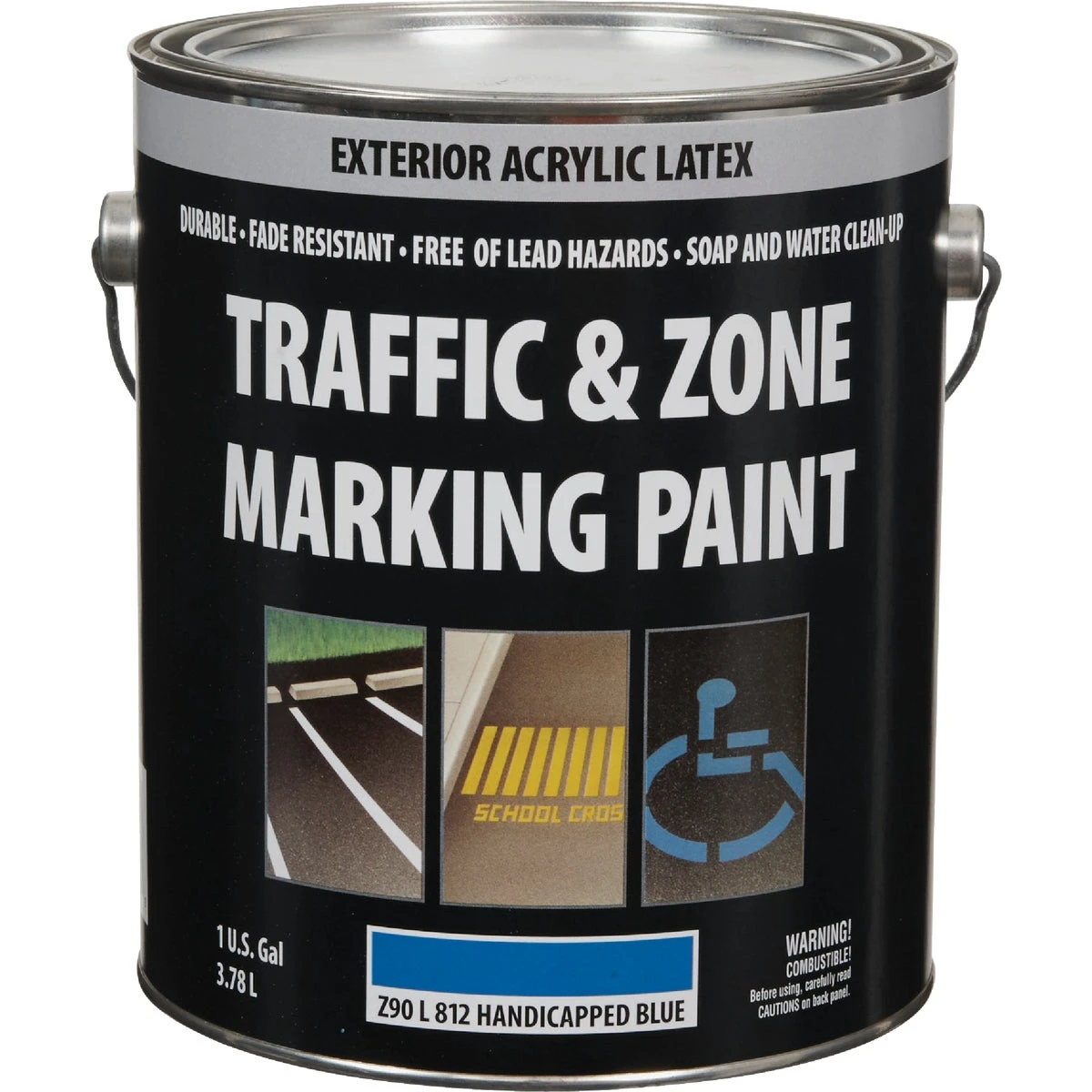 Traffic & Zone Handicap Blue Latex Gallon Traffic Paint For Streets & Parking Lots