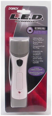 41-1045 White Led Rechargeable Flashlight With Nickel-cadmium Battery