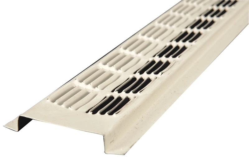 Under Eave Soffit Vent, White Aluminum, 8-inch Continuous Ventilation