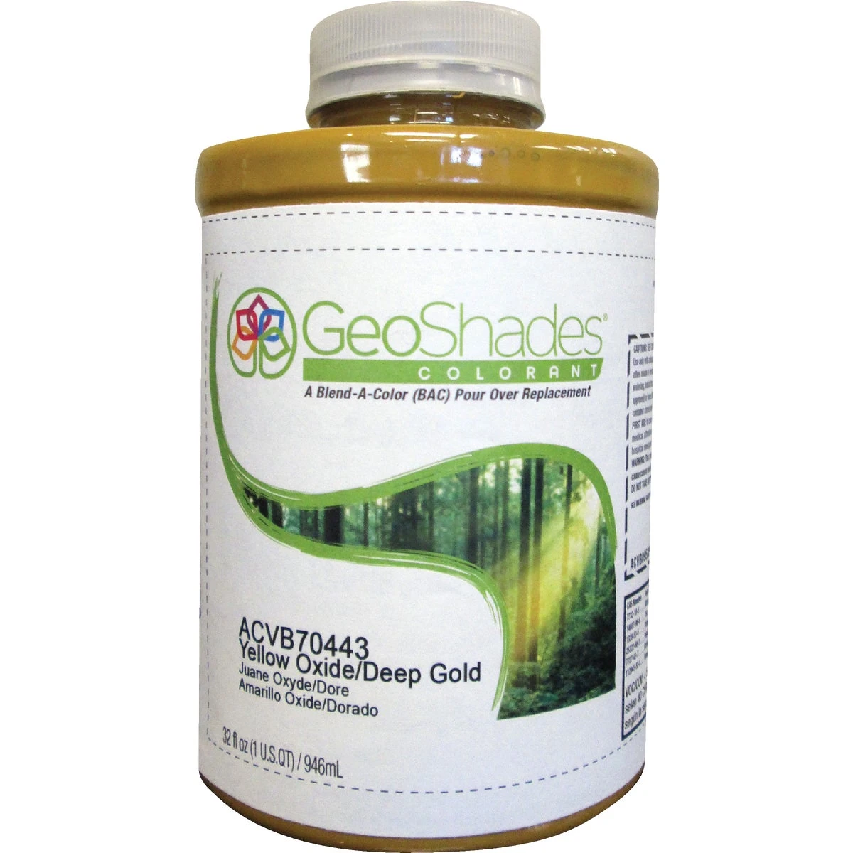 Bac Paint Colorant, Yellow Oxide, 1 Quart - Custom Mixing Solution