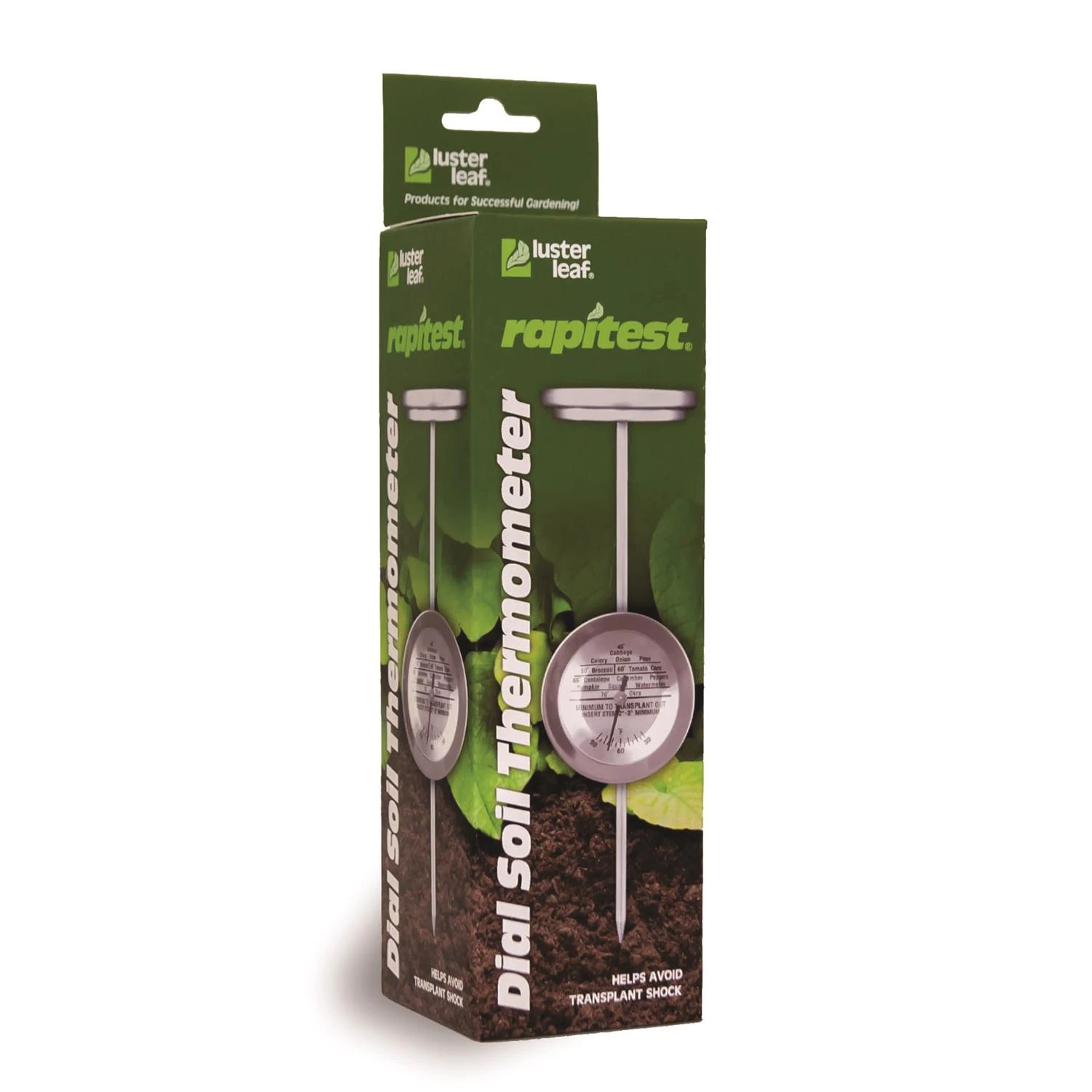 Rapitest 1630 Stainless Steel Dial Soil Thermometer For Gardening