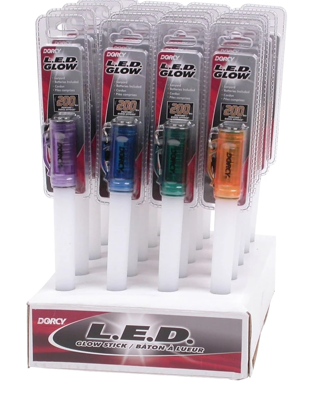 LED Glow Stick with 200 Hour Battery Life and Nylon Lanyard