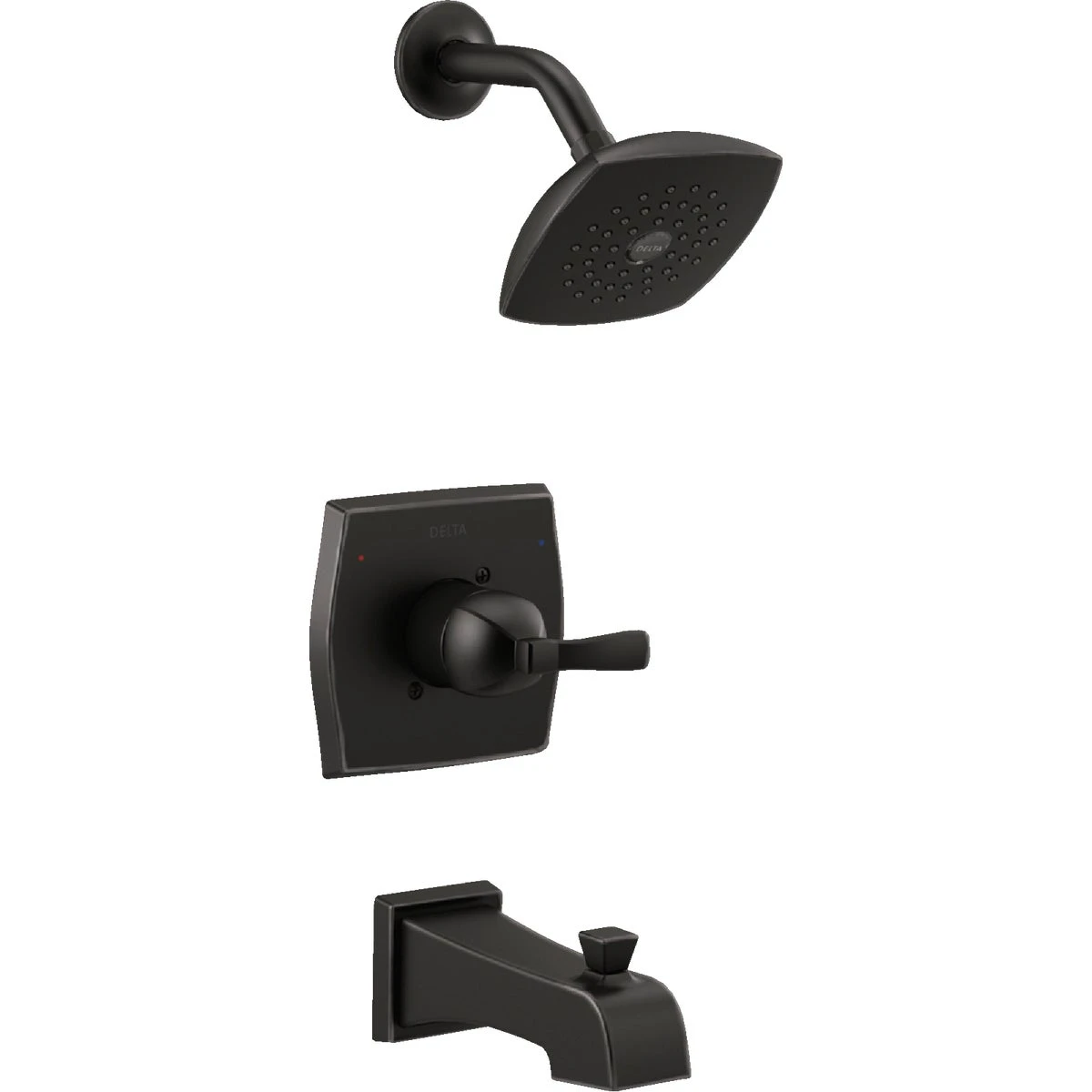 Flynn Matte Black Single-handle Tub And Shower Faucet With Monitor Technology