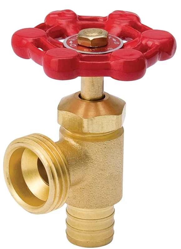 Boiler Drain Valve, Brass, Pex Connection, 1/2-inch With 3/4-inch Hose Thread Outlet