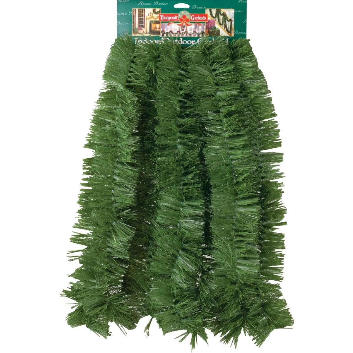 Solid Green Pine Garland, 3 Inch by 18 Foot, Durable Decorative Holiday Trim