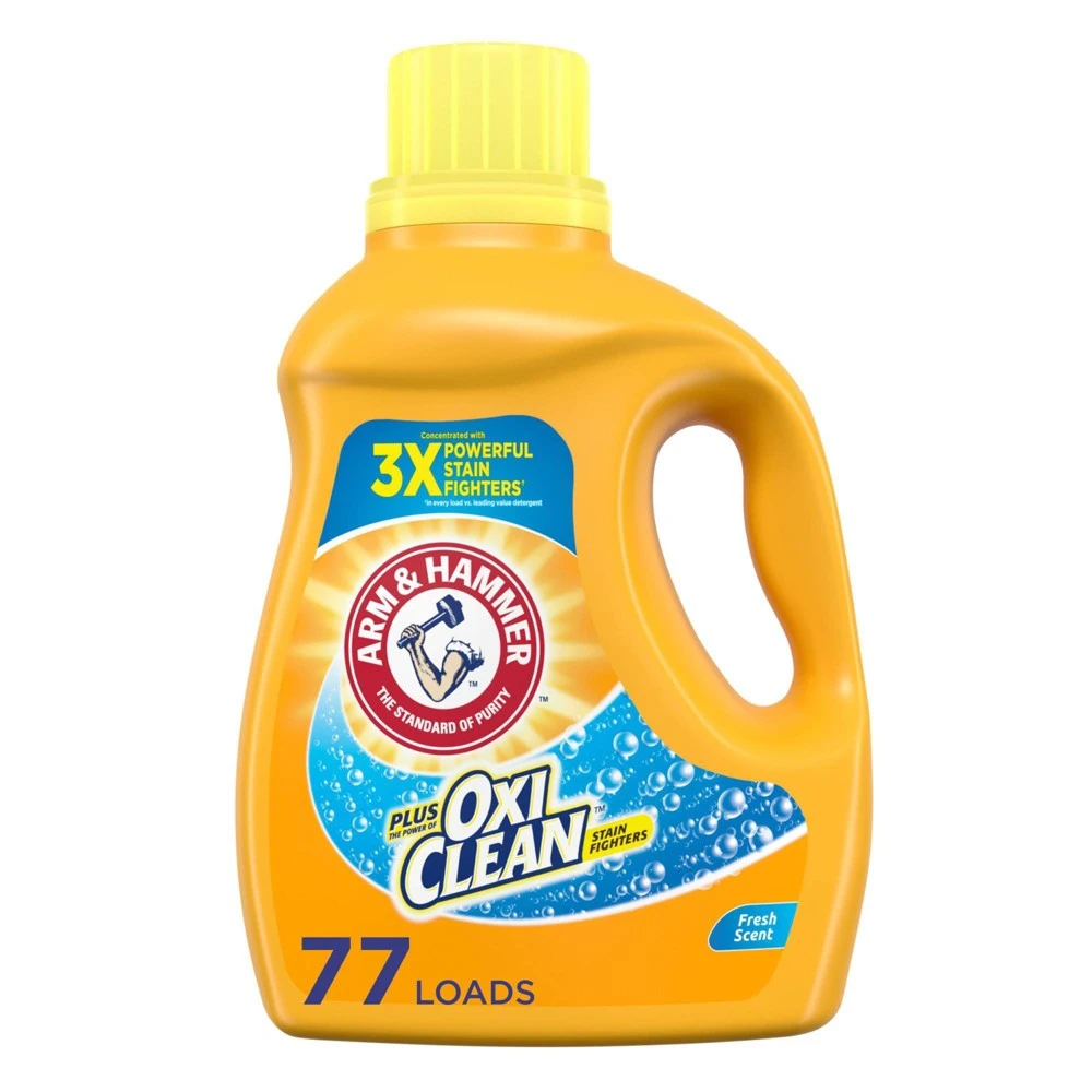 Liquid Laundry Detergent with Oxi Clean, Fresh Scent, 100.5 Ounces