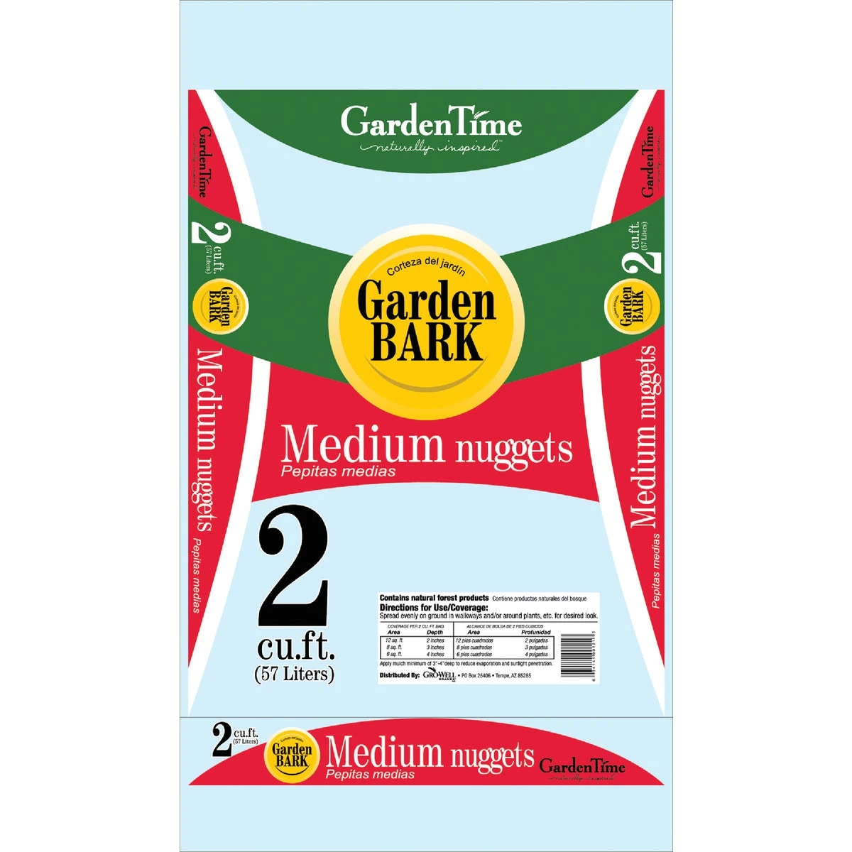 2 Cu. Ft. Medium Pine Decorative Bark Mulch Nuggets For Landscaping