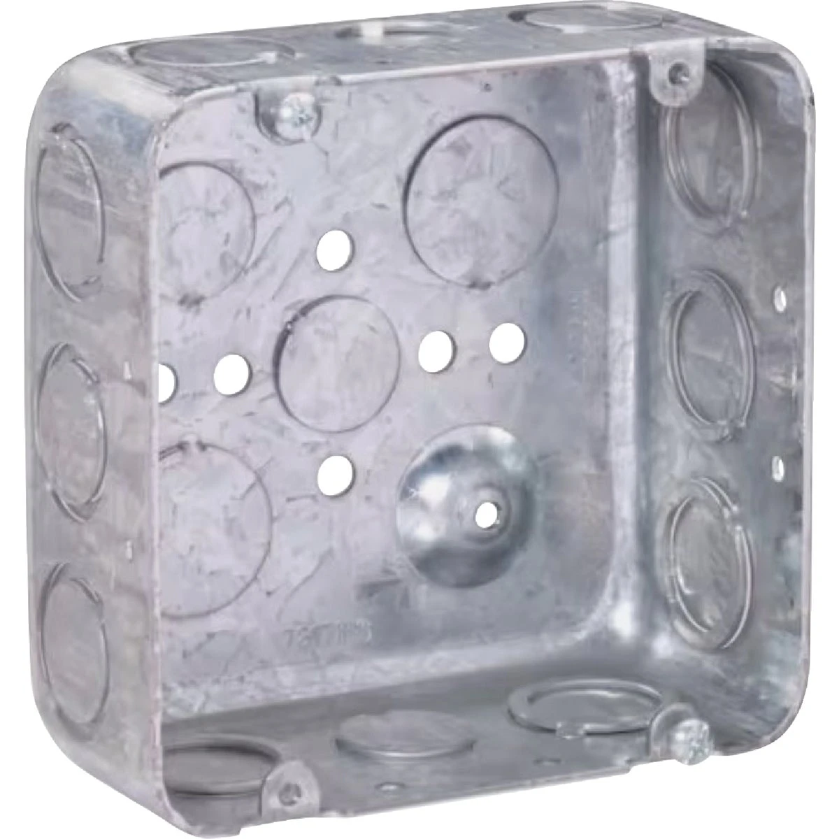 2-gang Square Steel Welded Electrical Wall Box, Model 72171-s-upc