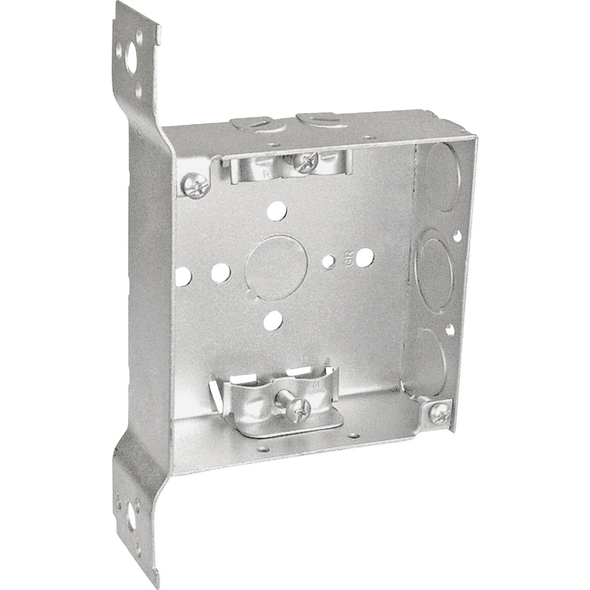 4 In. X 4 In. Welded Steel Square Electrical Box With Bracket Mount