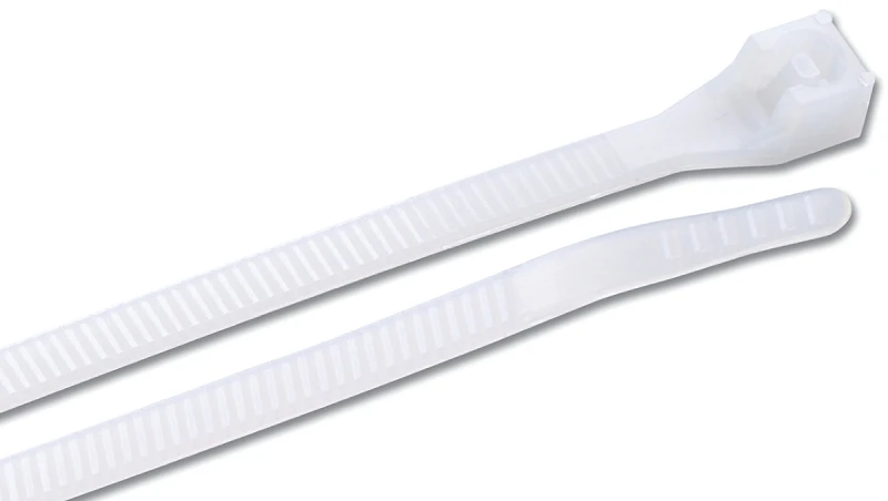 Cable Tie, Nylon, White, 8-In., 500-Pk.