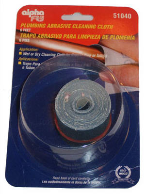 Plumber's Abrasive Sandcloth, 120-Grit, 1-1/2 In. x 10-Yds.