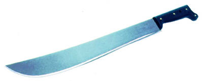 18-inch Tempered Steel Machete With Rubber Handle For Heavy Brush Clearing