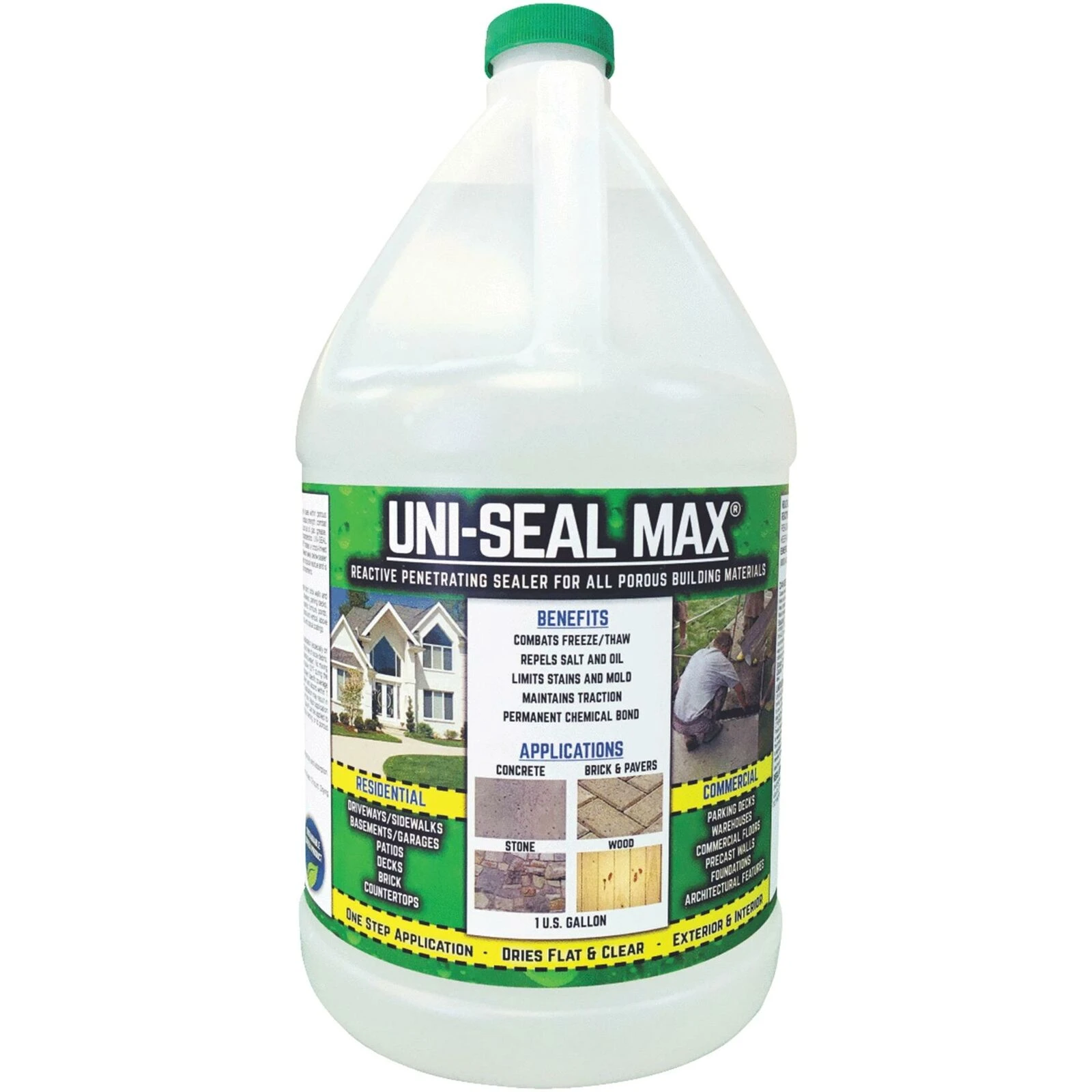 Concrete & Masonry Sealant, 1 Gallon - Professional Grade Waterproofing