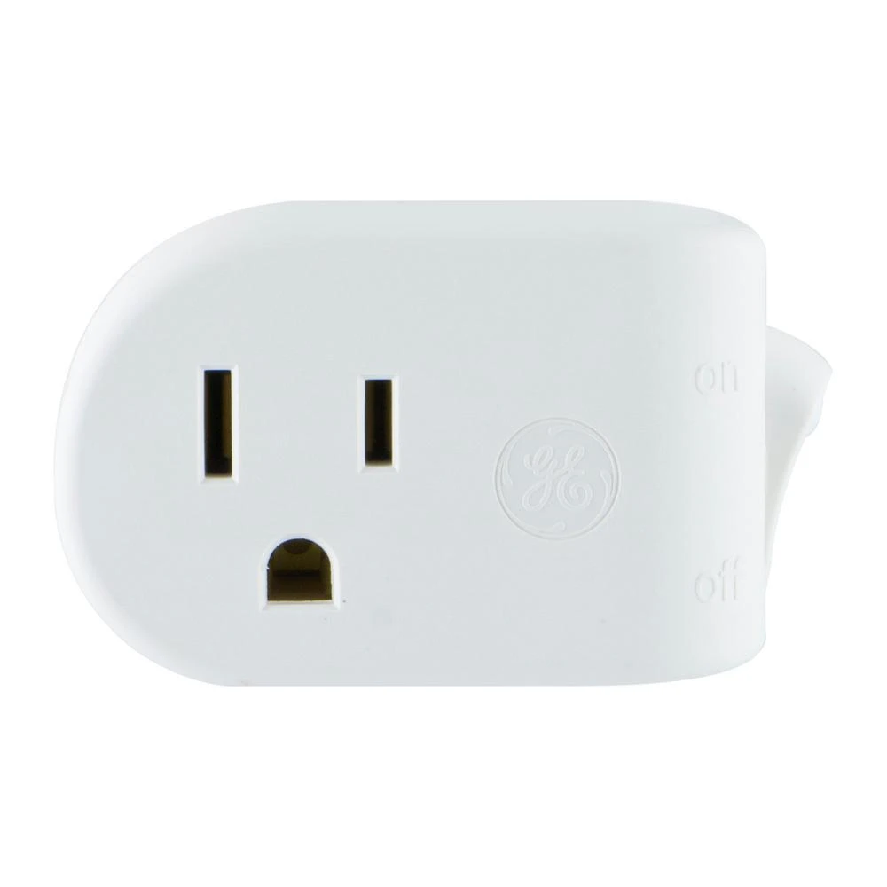 Grounded Plug-in Power Switch, Model 25511, White, Indoor Use