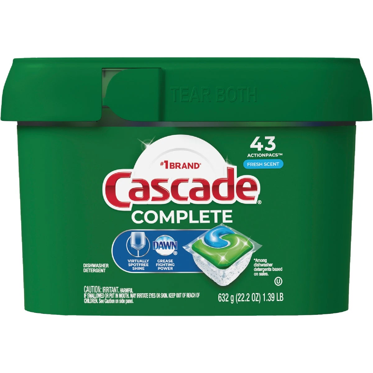 Complete ActionPacs Dishwasher Detergent Pods, Fresh Scent, 43-ct.