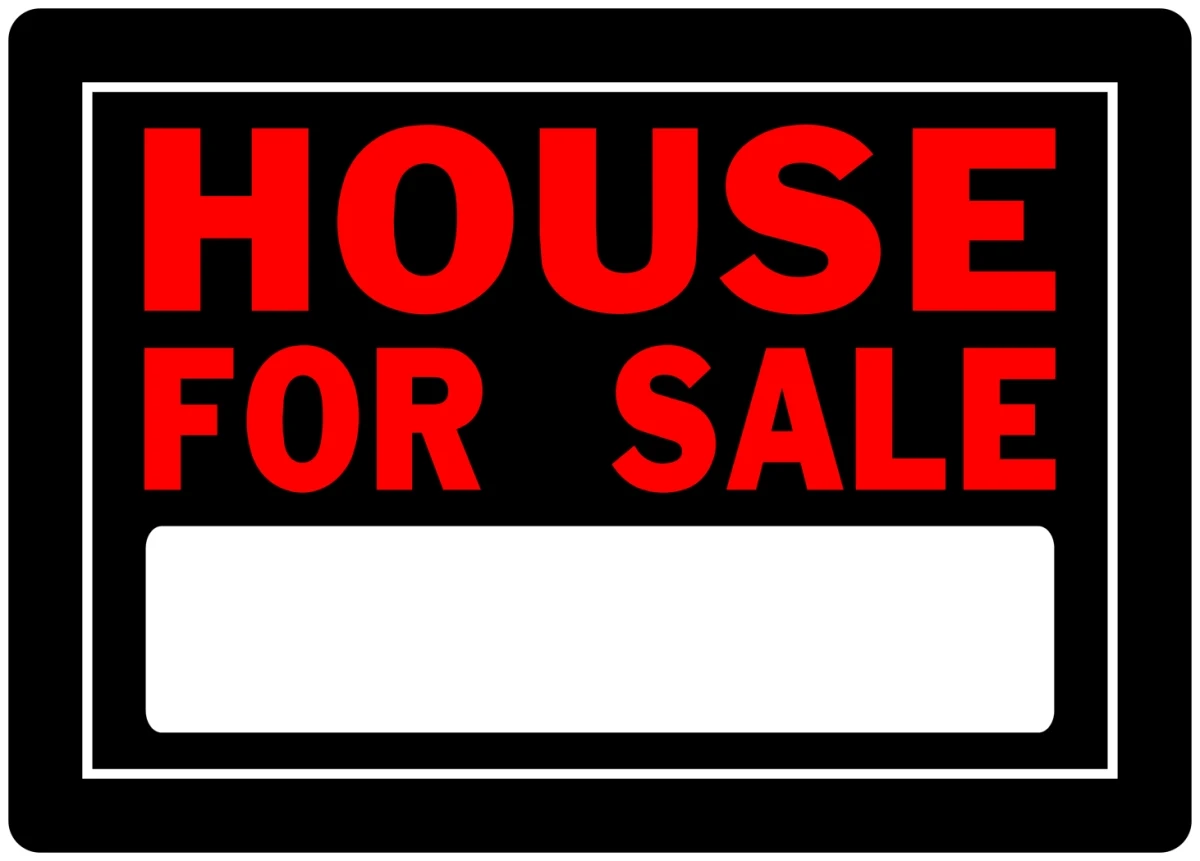 840137 10 X 14 In. Red & Black Aluminum House For Sale Sign