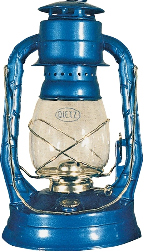 High Gloss Blue Lantern With Brass-plated Trim, Model L90609, 31 Oz Fuel Capacity