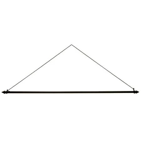 Metal Dowel Garden Flag Hanger For Outdoor Decor, Black Finish