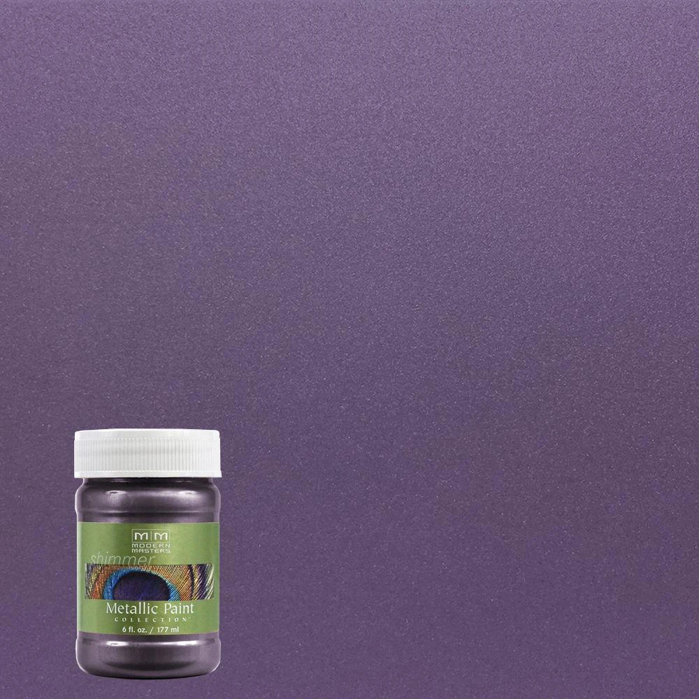 6 Oz. Lilac Water-based Satin Metallic Interior/exterior Paint - Modern Masters Me42706