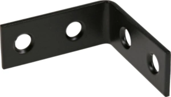 853922 1.5 x 0.625 in. Corner Brace&#44; Black - Pack of 4