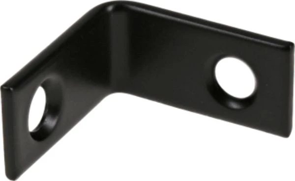 853920 1 x 0.5 in. Corner Brace&#44; Black - Pack of 4