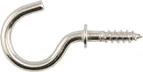 3/4 Cup Hook- Stainless Steel 4Pk Hillman Hooks and Eyes 853300 038902000408