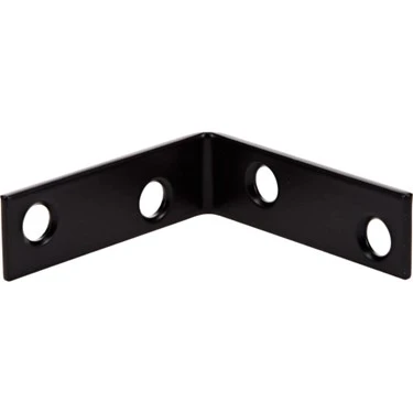 853924 2 x 0.625 in. Corner Brace&#44; Black - Pack of 4