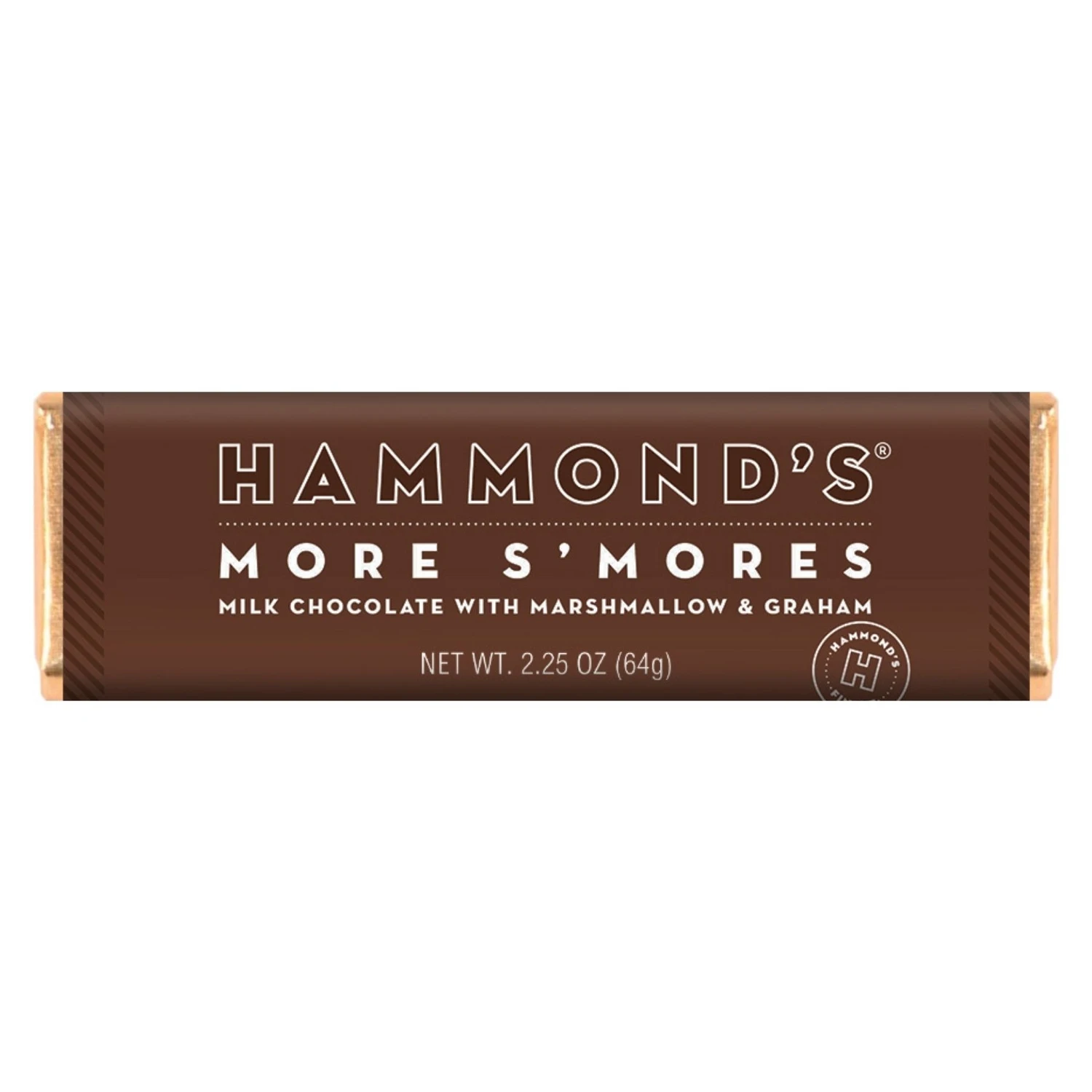 Hammond's More S'mores Milk Chocolate Candy Bar 2.25 Ounces - Delicious Treat