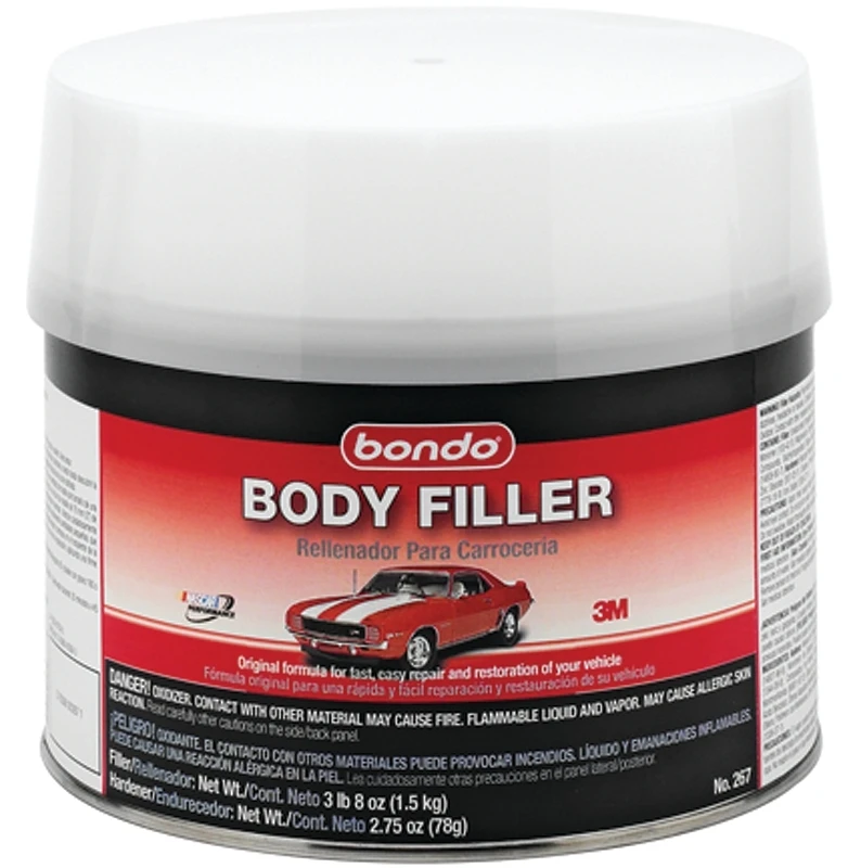 Auto Body Filler 1/2 Gallon - Durable Two-part Putty For Vehicle Repairs