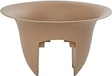 24 Inch Craftsman Modica Rail Plastic Planter For Outdoor And Indoor Use