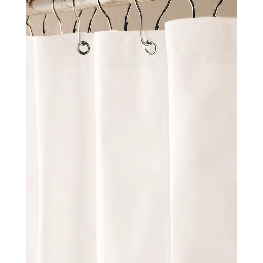 Prime Shower Curtain Liner, White, 71 X 71 Inches, Waterproof Polyester