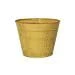 Cove Planter in Sunflower Yellow Embossed Sheet Metal, 6 Inches High
