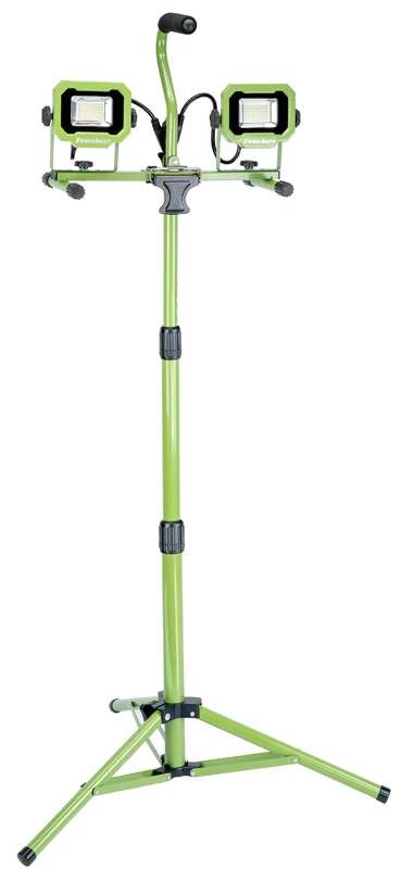 40 Watt Led Dual-head Work Light With Tripod Stand, 4000 Lumens, 22 In.