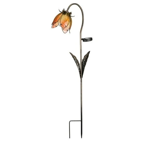11476 - 36 Inch Solar Yellow/orange Wildflower Garden Stake