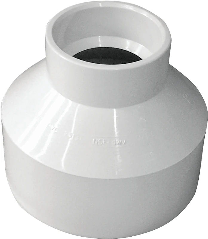 Pvc Dwv Reducing Coupling 3 X 1-1/2 Inch Schedule 40 White