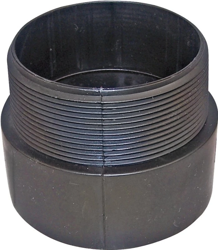 4 Inch Abs Male Adapter, Schedule 40, Mnpt X Hub Connection, Black