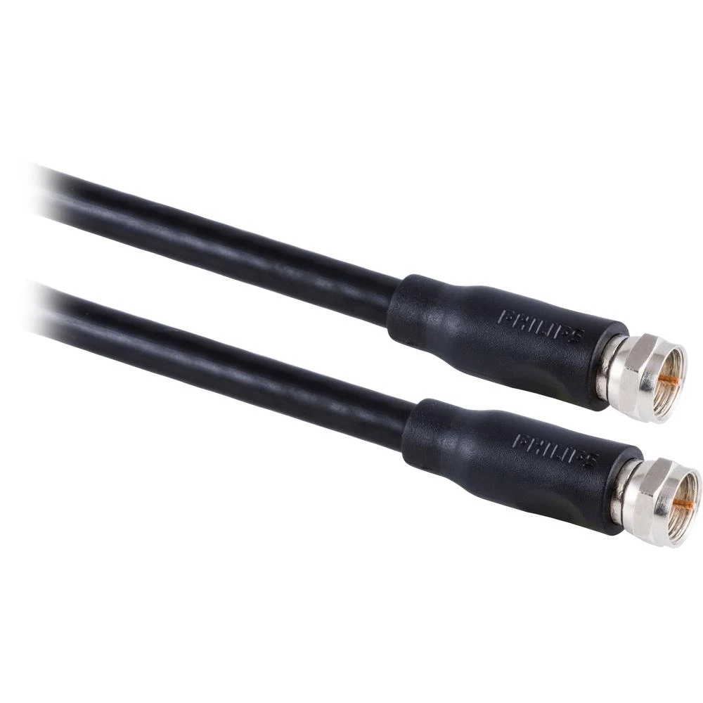 50 Ft. Rg6 Dual Shield Coaxial Cable With F-type Connectors - Black