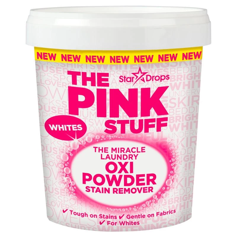 Pink Stuff Miracle Laundry Oxi Powder Stain Remover for Whites, 2.2 Lb.