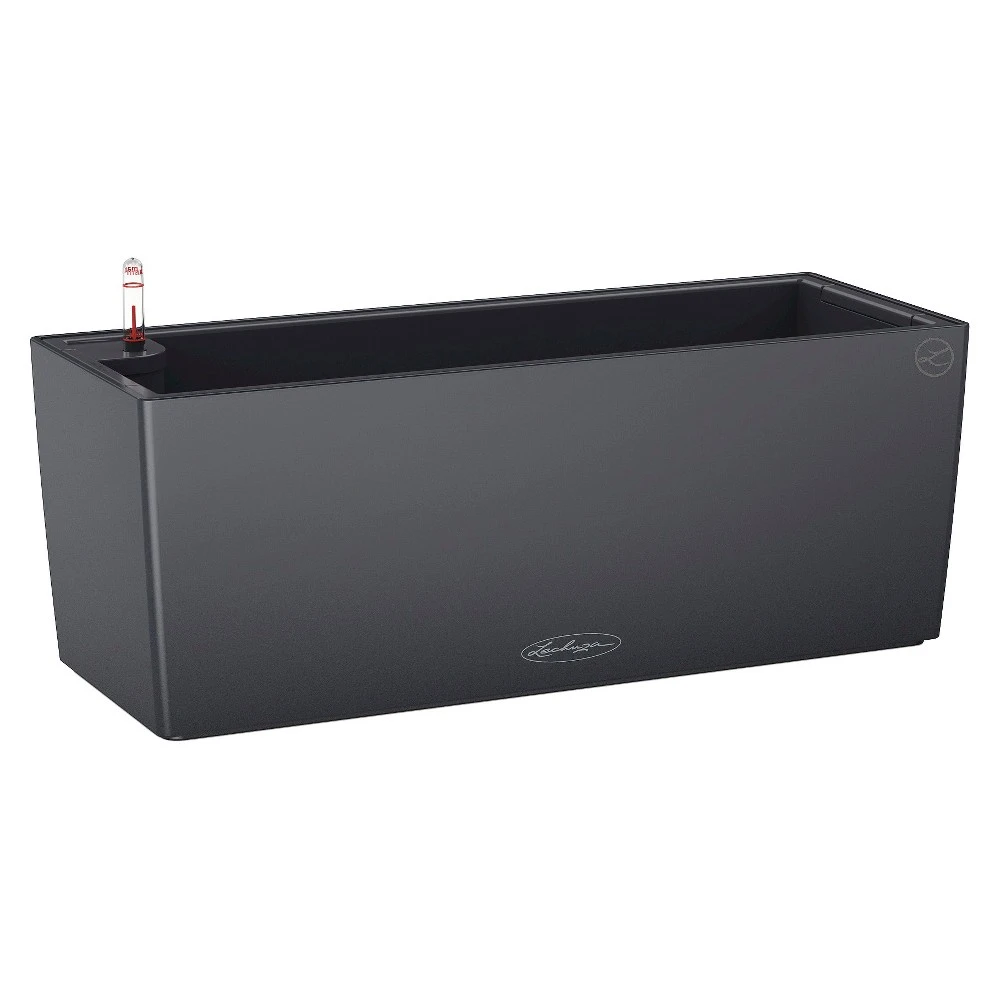 15673 20" X 7" X 7" Slate Balconera Self-watering Planter - Grey Matte Finish