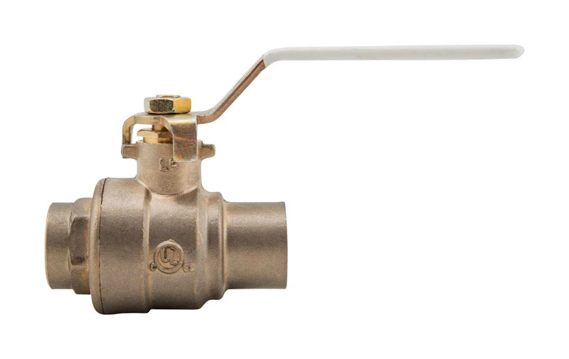 1/2 Inch Brass Solder Ball Valve With Blowout Proof Stem And Adjustable Packing