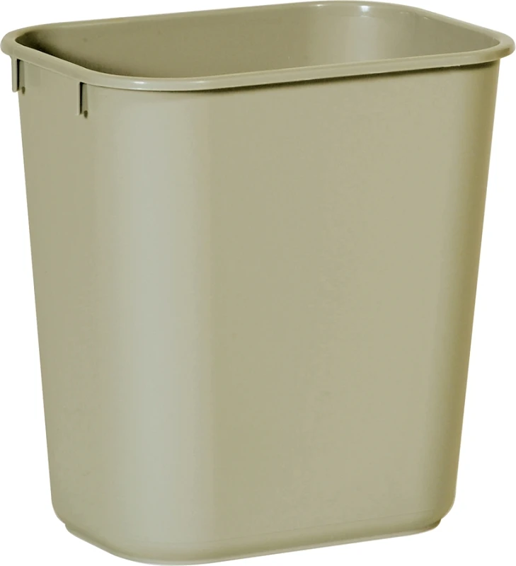 Rubbermaid 3.25 Gallon Beige Rectangular Trash Can, Model Fg295500beig
