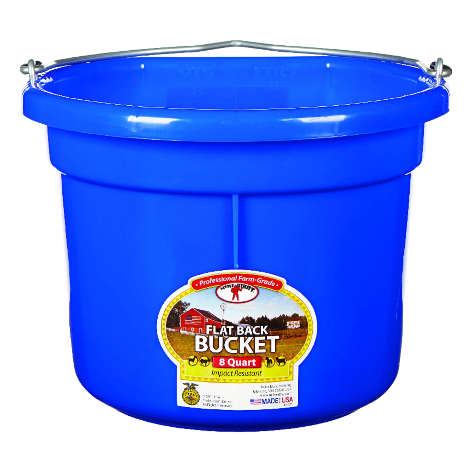 PLASTIC BUCKET 8 QT - BLUE