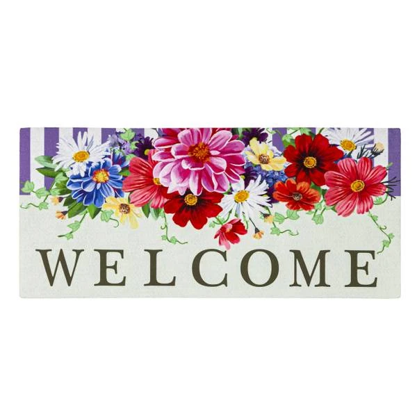 Divided Floral Sassafras Switch Mat 10 X 22 Inches For Home Decor