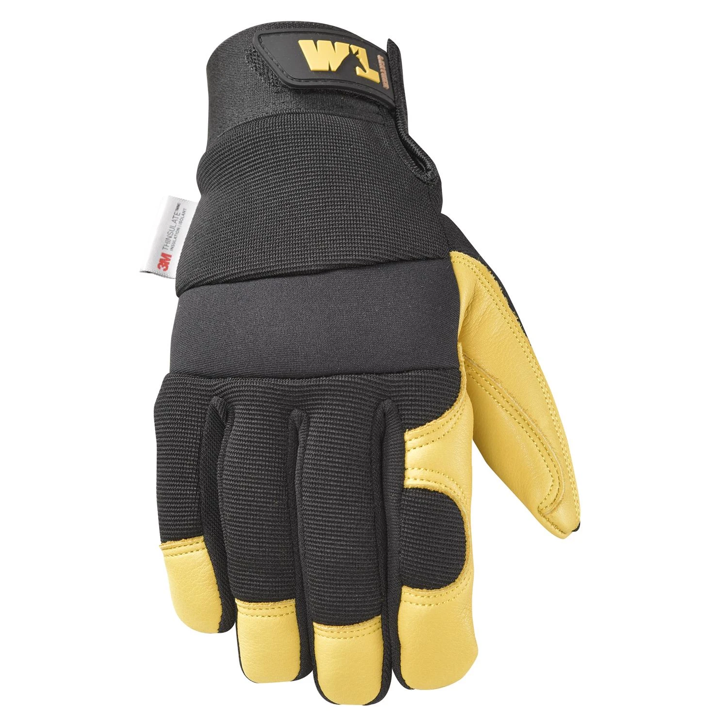 Men's Saddletan Grain Winter Work Gloves Black/yellow Medium 1 Pair