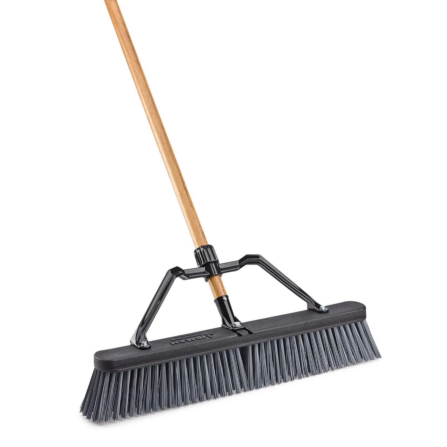 High Power 24 In. Rough Surface Push Broom With Ergonomic Handle