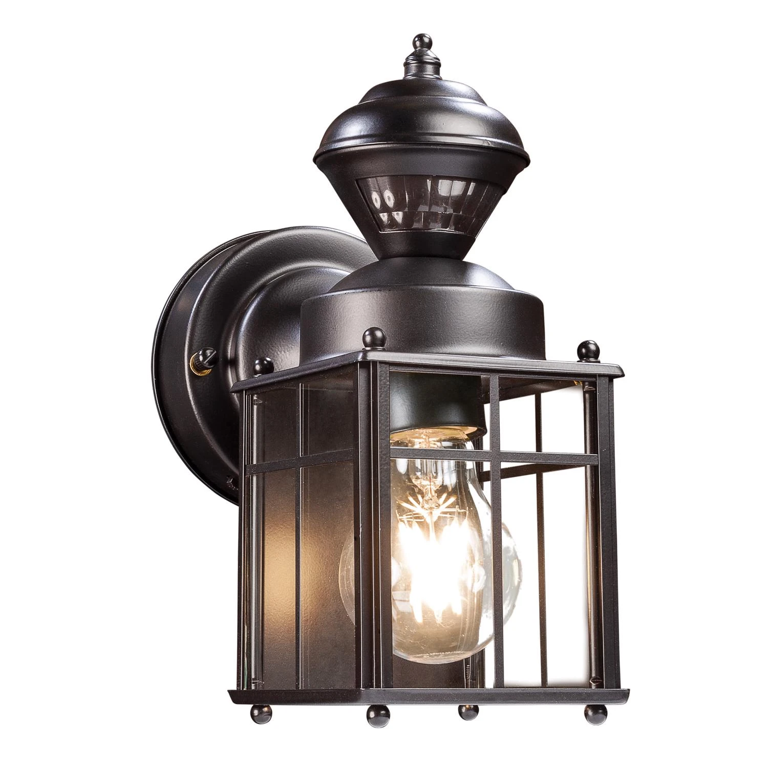 Franklin Matte Black Motion-sensing Led Wall Lantern 9.5 In.